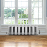 Radiateur Traditionnel à 4 Colonnes & Vannes - 300 x 1010 mm - Blanc