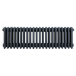 Radiateur traditionnel à 4 colonnes, gris anthracite, avec une finition lisse et des lignes épurées, idéal pour un intérieur moderne
