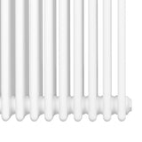 Radiateur traditionnel à 4 colonnes, finition blanche brillante, dimensions 300 x 1010 mm, design élégant et épuré, idéal pour le chauffage intérieur