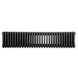 Radiateur traditionnel noir à 4 colonnes, 300 x 1370 mm, avec une finition lisse et une structure robuste en métal élégant