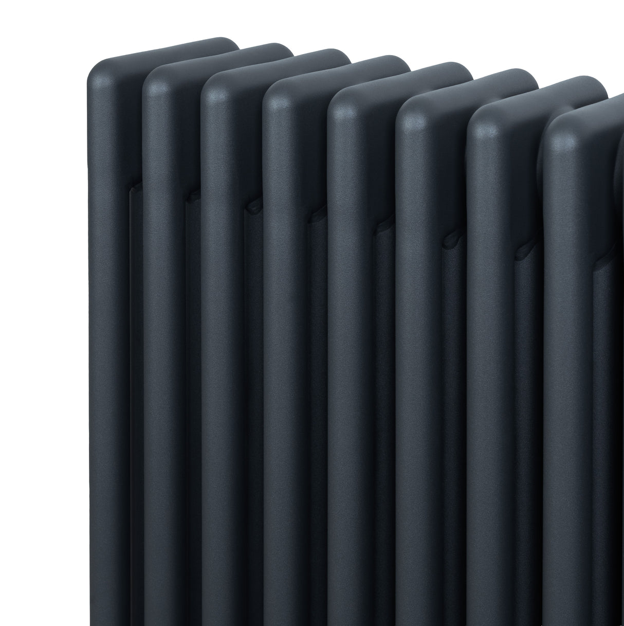 Radiateur traditionnel à 4 colonnes en gris anthracite, finition lisse, design élégant et moderne, dimensions 300 x 1505 mm