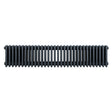 Radiateur traditionnel à 4 colonnes en gris anthracite, long et élégant, avec une surface lisse et des lignes épurées, idéal pour le chauffage intérieur