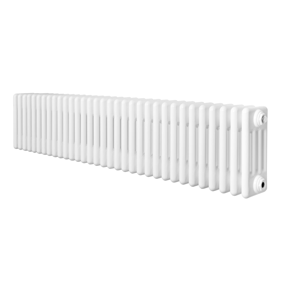 Radiateur traditionnel à 4 colonnes, blanc, long et élégant, conçu pour un chauffage efficace et un style classique dans les intérieurs modernes