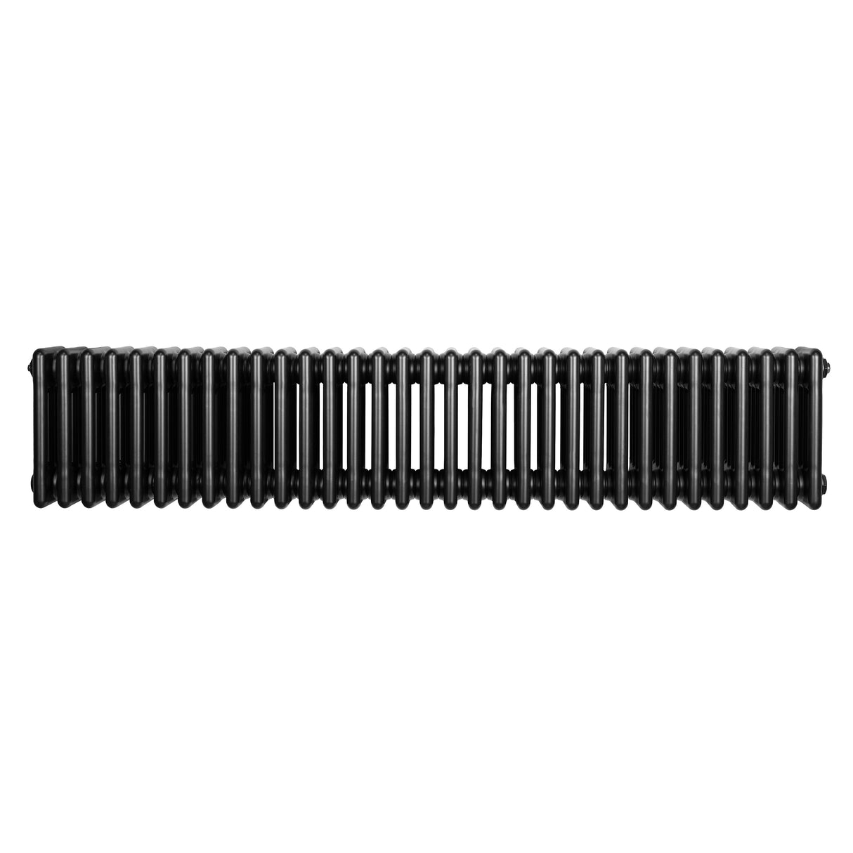 Radiateur traditionnel à 4 colonnes, 300 x 1505 mm, finition noire, design élégant et lignes épurées, idéal pour un intérieur moderne