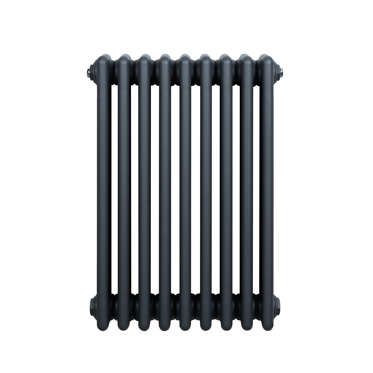 Radiateur traditionnel à 4 colonnes, 600 x 425 mm, en gris anthracite, avec une finition lisse et des lignes épurées