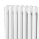 Radiateur traditionnel à 4 colonnes, finition blanche brillante, dimensions 600 x 425 mm, design élégant et moderne, idéal pour le chauffage intérieur