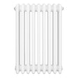 Radiateur traditionnel à 4 colonnes, blanc, finition lisse, dimensions 600 x 425 mm, design élégant et classique pour le chauffage intérieur