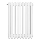 Radiateur traditionnel à 4 colonnes, blanc, finition lisse, dimensions 600 x 425 mm, design élégant et classique pour le chauffage intérieur