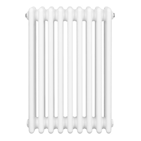 Radiateur traditionnel à 4 colonnes, blanc, finition lisse, dimensions 600 x 425 mm, design élégant et classique pour le chauffage intérieur