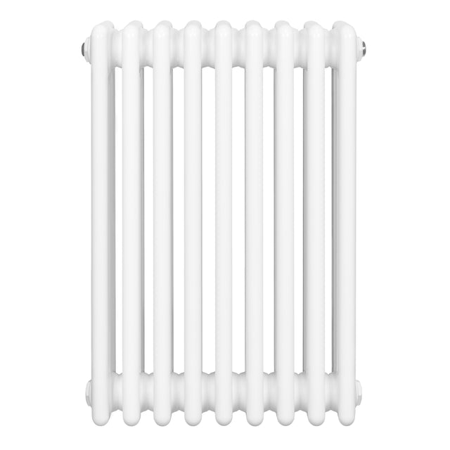 Radiateur traditionnel à 4 colonnes, blanc, finition lisse, dimensions 600 x 425 mm, design élégant et classique pour le chauffage intérieur