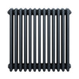 Radiateur traditionnel à 4 colonnes en gris anthracite, finition lisse, design élégant et compact, idéal pour un intérieur moderne