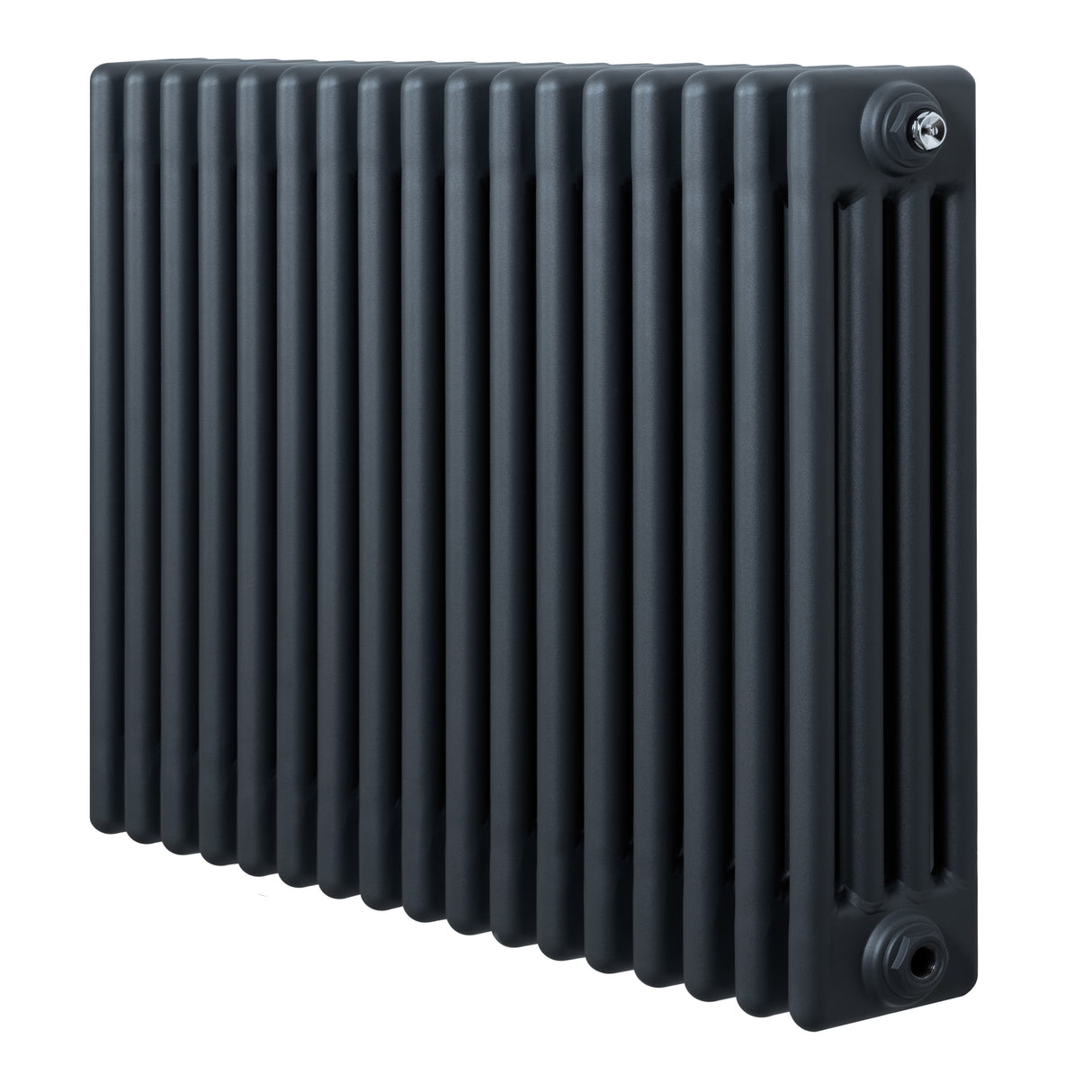 Radiateur traditionnel à 4 colonnes, 600 x 785 mm, finition gris anthracite, surface lisse et design élégant pour un chauffage efficace