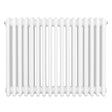 Radiateur traditionnel à 4 colonnes, finition blanche lisse, dimensions 600 x 785 mm, design élégant et classique, idéal pour le chauffage intérieur