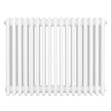 Radiateur traditionnel à 4 colonnes, finition blanche lisse, dimensions 600 x 785 mm, design élégant et classique, idéal pour le chauffage intérieur