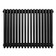 Radiateur traditionnel noir à 4 colonnes, 600 x 785 mm, avec une finition lisse et des lignes élégantes pour un style classique