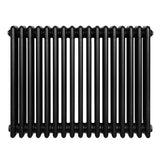 Radiateur traditionnel noir à 4 colonnes, 600 x 785 mm, avec une finition lisse et des lignes élégantes pour un style classique