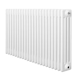 Radiateur traditionnel à 4 colonnes, blanc, finition lisse, dimensions 600 x 1010 mm, design élégant et fonctionnel pour le chauffage intérieur