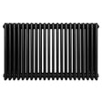 Radiateur traditionnel noir à 4 colonnes, 600 x 1010 mm, avec une finition lisse et des lignes élégantes, idéal pour un intérieur classique