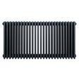 Radiateur traditionnel à 4 colonnes, couleur gris anthracite, finition lisse, design élégant et moderne, dimensions 600 x 1190 mm