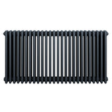 Radiateur traditionnel à 4 colonnes, couleur gris anthracite, finition lisse, design élégant et moderne, dimensions 600 x 1190 mm