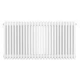 Radiateur traditionnel à 4 colonnes, blanc, finition lisse, design élégant, dimensions 600 x 1190 mm, idéal pour le chauffage intérieur