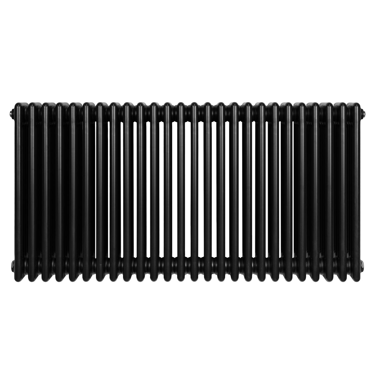 Radiateur traditionnel à 4 colonnes, 600 x 1190 mm, finition noire brillante, design élégant et moderne, idéal pour tout intérieur