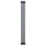 Radiateur traditionnel à 4 colonnes, dimensions 1800 x 200 mm, finition gris anthracite, design élégant et moderne, surface lisse
