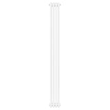 Radiateur traditionnel à 4 colonnes, dimensions 1800 x 200 mm, finition blanche lisse et élégante, idéal pour un intérieur classique