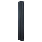 Radiateur traditionnel à 4 colonnes en gris anthracite, finition lisse, design vertical, dimensions 1800 x 290 mm, idéal pour un intérieur moderne