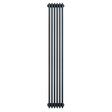 Radiateur traditionnel à 4 colonnes en gris anthracite, finition lisse, design vertical élégant, dimensions 1800 x 290 mm