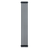 Radiateur traditionnel à 4 colonnes en gris anthracite, finition lisse, design vertical élégant, dimensions 1800 x 290 mm