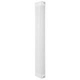 Radiateur traditionnel à 4 colonnes, blanc, 1800 x 290 mm, avec une finition lisse et des lignes verticales élégantes pour un style classique