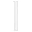 Radiateur traditionnel à 4 colonnes, blanc, 1800 x 290 mm, avec une finition lisse et des lignes épurées, idéal pour un intérieur classique