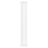 Radiateur traditionnel à 4 colonnes, blanc, 1800 x 290 mm, avec une finition lisse et des lignes épurées, idéal pour un intérieur classique