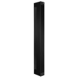 Radiateur traditionnel à 4 colonnes, noir, 1800 x 290 mm, avec une finition lisse et des lignes élégantes pour un style classique