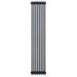 Radiateur traditionnel à 4 colonnes en gris anthracite, 1800 x 380 mm, avec une finition lisse et des lignes élégantes pour un style classique