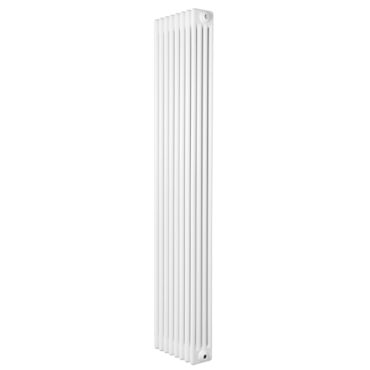 Radiateur traditionnel à 4 colonnes, blanc, 1800 x 380 mm, avec une surface lisse et des lignes verticales élégantes pour un style classique