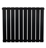 Radiateur plat noir à un panneau, dimensions 600 x 700 mm, avec des lattes lisses et un design moderne et épuré
