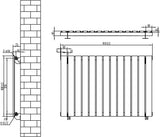 Radiateur Plat à 1 Panneau - 600 x 910 mm - Gris Anthracite