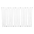 Radiateur plat à un panneau, 600 x 910 mm, finition blanche lisse, design moderne avec des lattes verticales élégantes