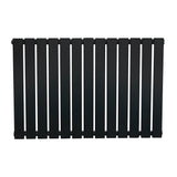 Radiateur plat noir à 1 panneau, dimensions 600 x 910 mm, avec une surface lisse et des lattes verticales élégantes