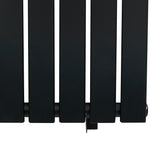 Radiateur plat noir à un panneau, dimensions 600 x 910 mm, avec une surface lisse et des lignes épurées pour un design moderne