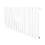 Radiateur plat à un panneau, dimensions 600 x 1190 mm, finition blanche lisse, design moderne avec des lattes verticales élégantes