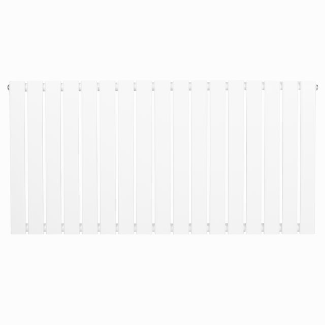 Radiateur plat à un panneau, dimensions 600 x 1190 mm, finition blanche lisse, design moderne et épuré, idéal pour un intérieur contemporain