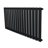 Radiateur plat noir à un panneau, dimensions 600 x 1190 mm, avec une surface lisse et des lattes parallèles élégantes