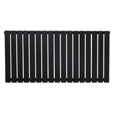 Radiateur plat noir à un panneau, dimensions 600 x 1190 mm, avec une surface lisse et des lignes épurées pour un design moderne