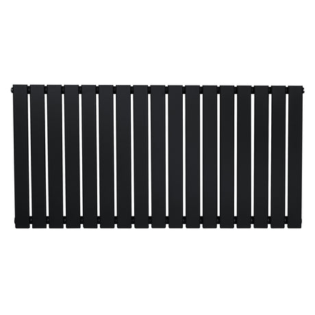 Radiateur plat noir à un panneau, dimensions 600 x 1190 mm, avec une surface lisse et des lignes épurées pour un design moderne
