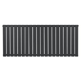 Radiateur plat à un panneau, dimensions 600 x 1400 mm, finition gris anthracite, surface lisse et moderne, design élégant et minimaliste