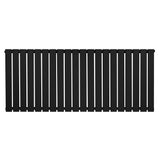 Radiateur plat noir à 1 panneau, dimensions 600 x 1400 mm, avec une surface lisse et des lignes épurées pour un design moderne