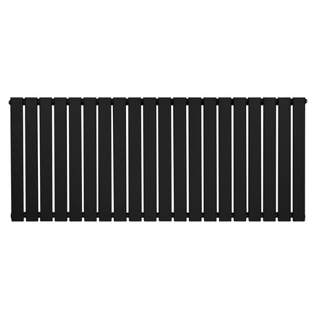 Radiateur plat noir à 1 panneau, dimensions 600 x 1400 mm, avec une surface lisse et des lignes épurées pour un design moderne